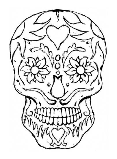 Tattoo Skull, Linocut